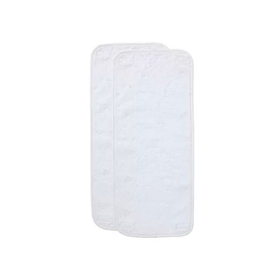 Lot de 2 serviettes de matelas à langer Luxe blanc