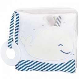 Livre bébé en tissu Blue baleine