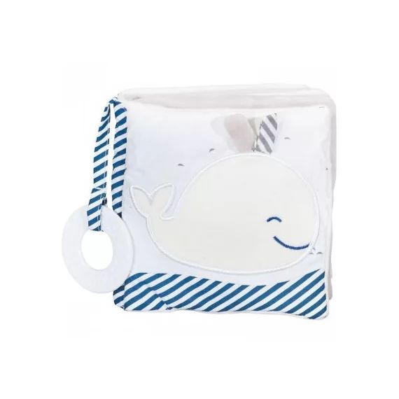 Livre bébé en tissu Blue baleine
