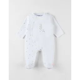 Pyjama En Velours Côtelé Girafe Blanc