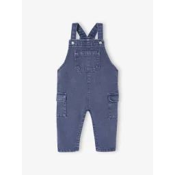 Salopette en toile bébé indigo