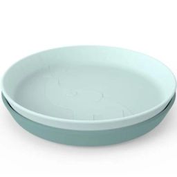 Lot de deux assiettes Kiddish Elphee Bleu