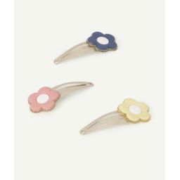 Lot de 3 barrettes bébé fille fleurs –  – Soldes
