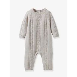Combinaison En Tricot Bébé Cyrillus Beige Chiné