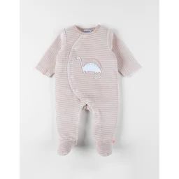 Pyjama En Velours Côtelé Dinosaure Beige