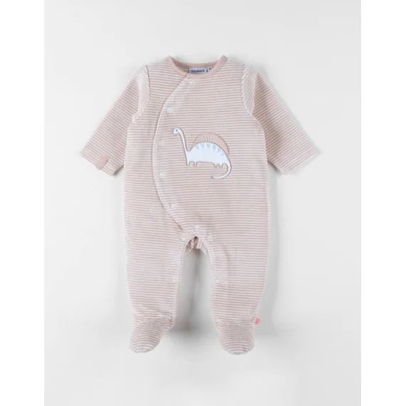 Pyjama En Velours Côtelé Dinosaure Beige
