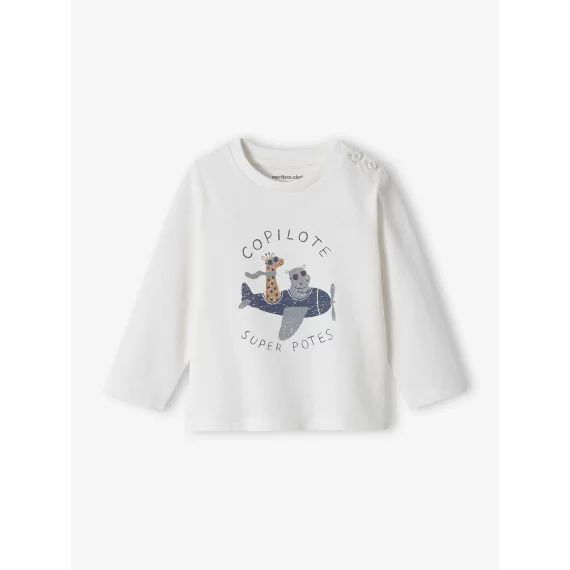 T-shirt fantaisie bébé garçon écru