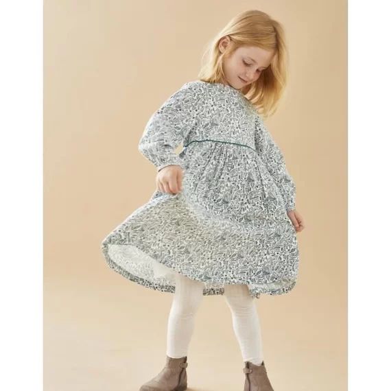 Robe en viscose imprimé animalier blanc