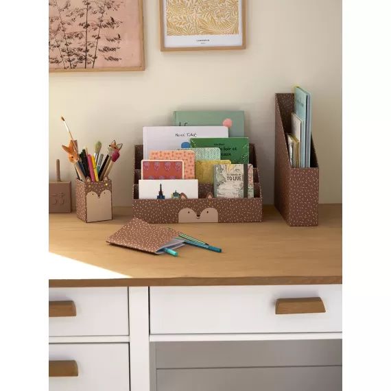 Set rangement bureau Renard terracotta