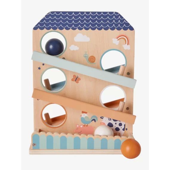 Toboggan à balles en bois FSC® multicolore