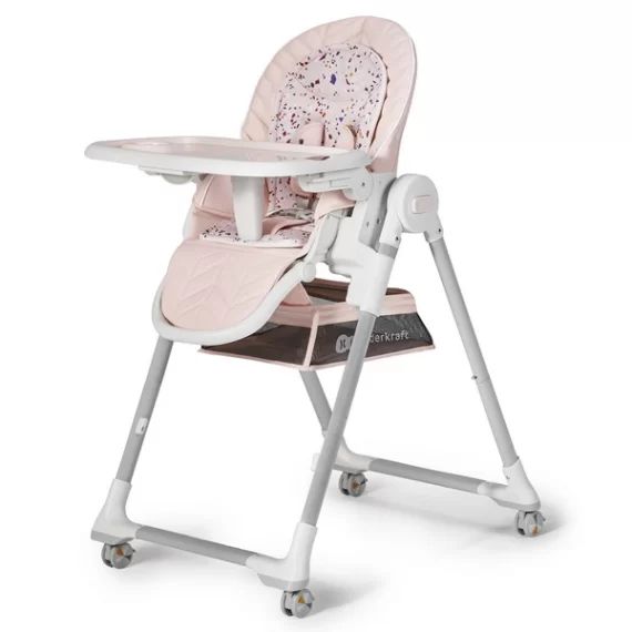 Chaise Haute 2-en-1 Kinderkraft Lastree – Pink