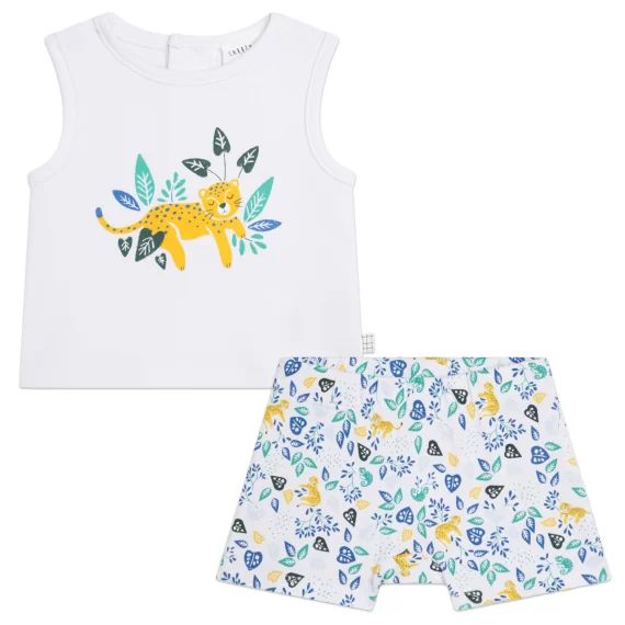 Ensemble T-shirt et short Garçon Blanc