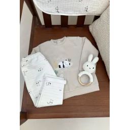 Ensemble Sweat Et Pantalon Bébé Mixte En Molleton Mini Panda Sable