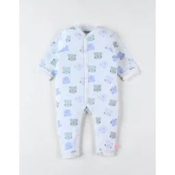 Pyjama sans pied en jersey imprimé Nouky bleu