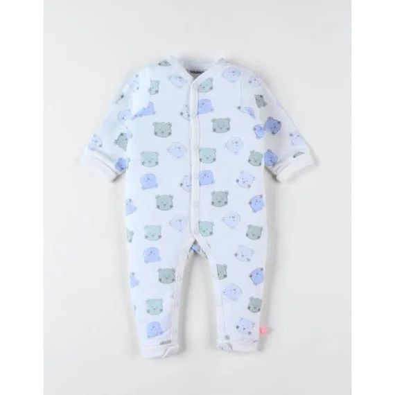 Pyjama sans pied en jersey imprimé Nouky bleu