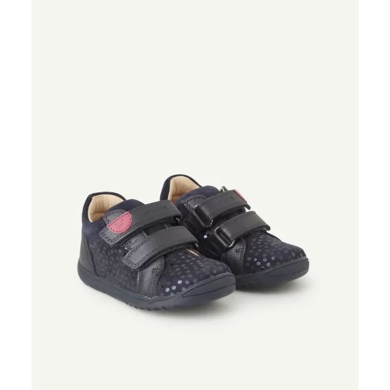 Baskets macchia bébé fille bleu marine