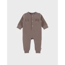 Combinaison En Jersey Côtelé Marron