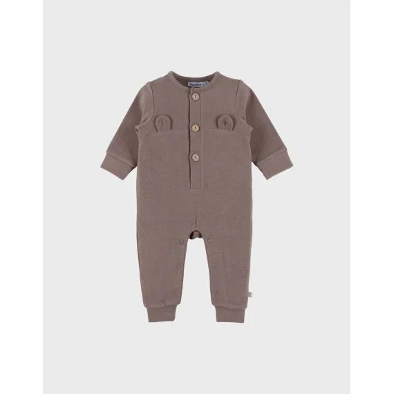 Combinaison En Jersey Côtelé Marron