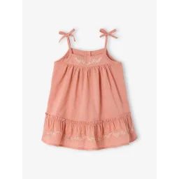 Robe brodée bébé rose