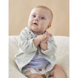 Veste sweat à capuche en coton BIO vert