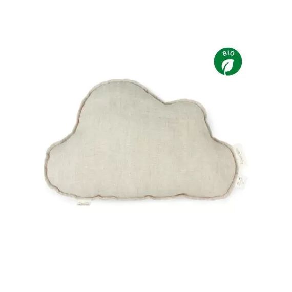 Coussin nuage Lin français greige (24 x 38 cm)