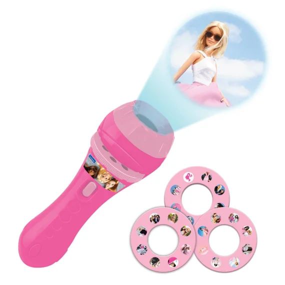 Projecteur À Histoires Et Lampe Torche Barbie Rose
