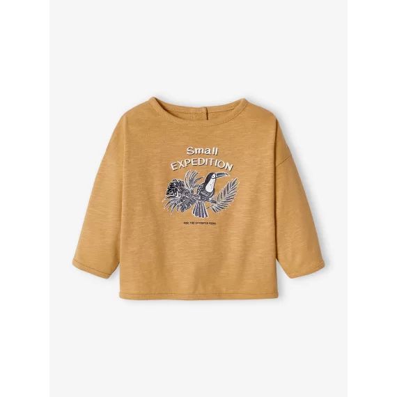 T-shirt jungle bébé manches longues bronze