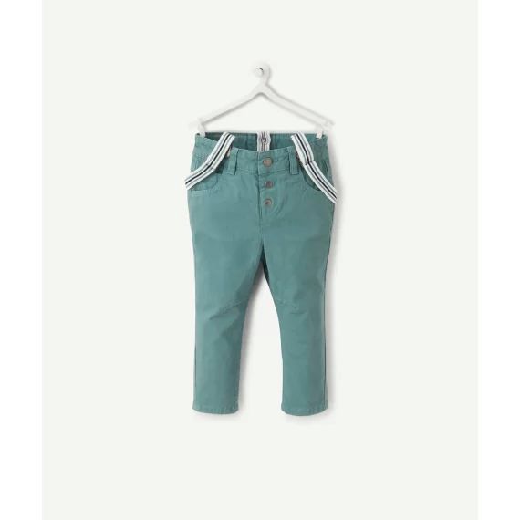 Pantalon vert avec bretelles bébé garçon –  – Soldes
