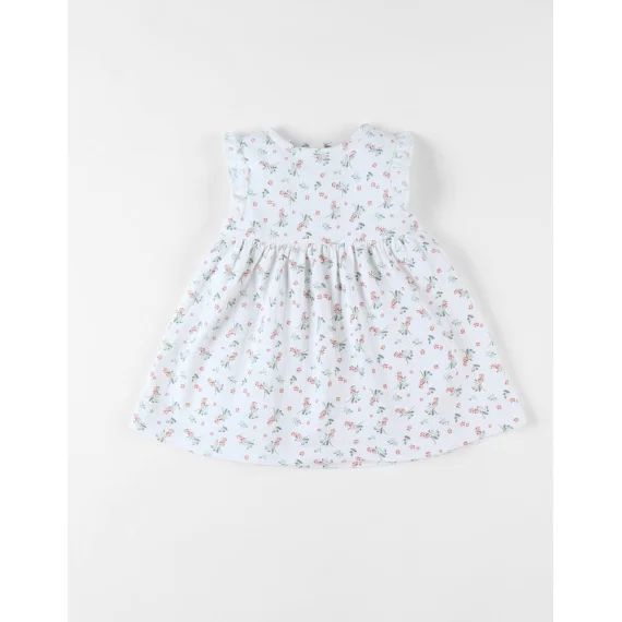 Robe Imprimé Fleuri En Jersey Pointelle Blanc