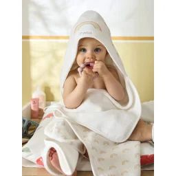 Cape de bain Rainbow personnalisable blanc imprimé