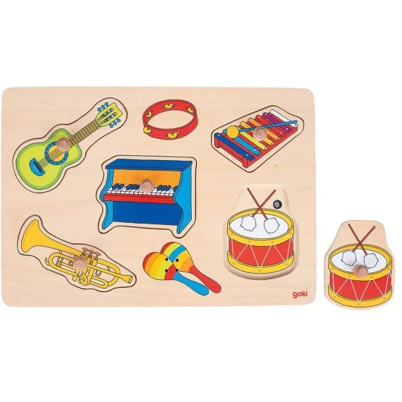 Puzzle Sonore Instruments De Musique Beige