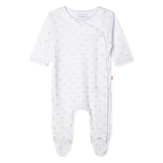 Pyjama imprimé coeurs Fille Blanc