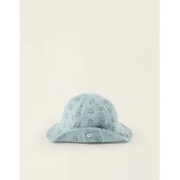 Chapeau Avec Broderie Anglaise Bleu Clair