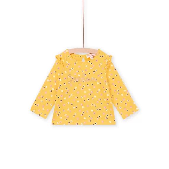 T-shirt À Imprimé Fleuri – Jaune