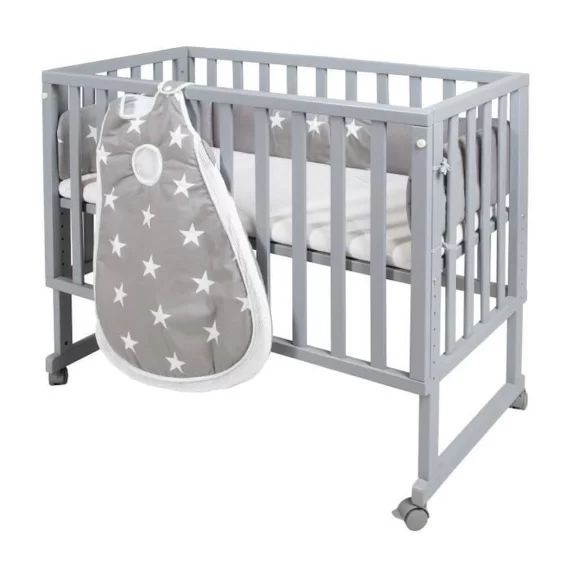 ROBA Berceau Cododo safe asleep®  3 en 1 + Matelas + Tour de lit et Gigoteuse  Gris gris