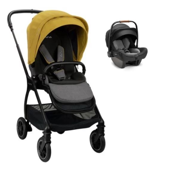 Poussette Nuna Triv – Lemon + Coque Auto Pipa Next – Caviar