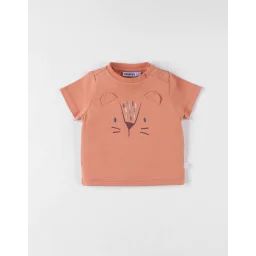 T-shirt Lion À Courtes Manches Orange