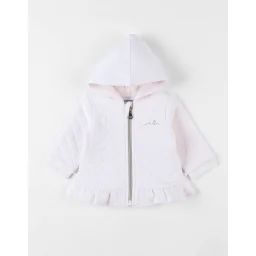 Veste À Capuche Zippée Matelassée Rose