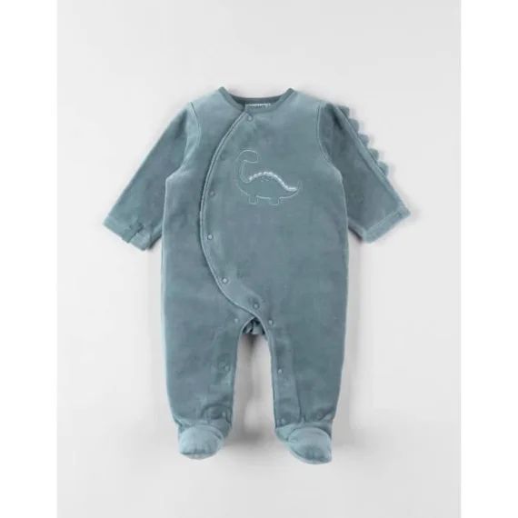 Pyjama En Velours Côtelé, Coeur Bleu