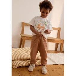 Pantalon Enfant En Gaze De Coton Petit Envahisseur Marron