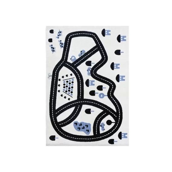 Tapis rectangulaire Circuit gris (80 x 15 cm)