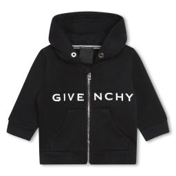 Sweat-shirt molleton à capuche Garçon Noir