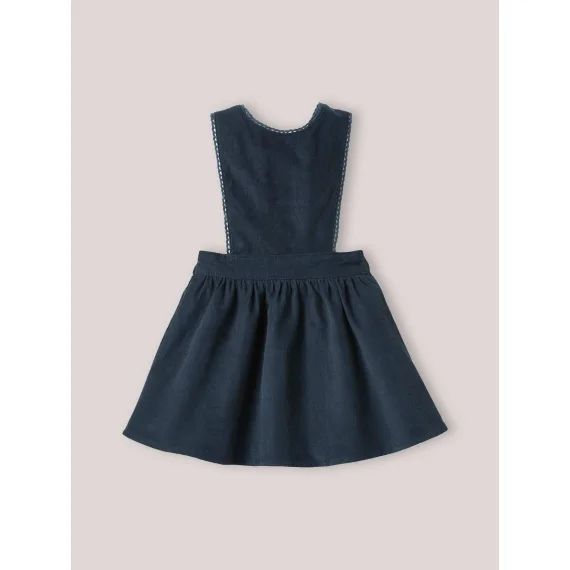 Robe-salopette En Velours Nuit