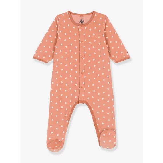 Pyjama bébé imprimé en velours PETIT BATEAU marron imprimé