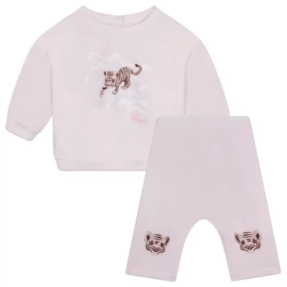 Ensemble de jogging molletonné Fille Rose