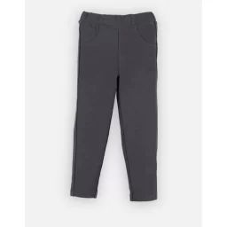 Jegging en interlock imprimé à pois gris