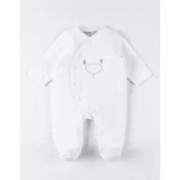 Pyjama Dors-bien En Velours Blanc