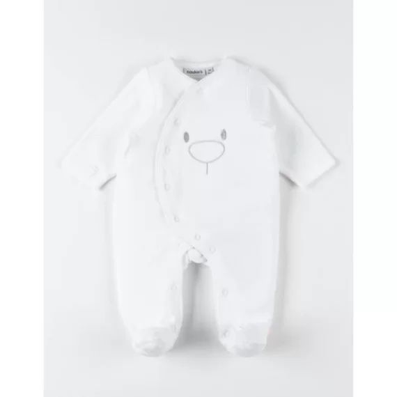 Pyjama Dors-bien En Velours Blanc