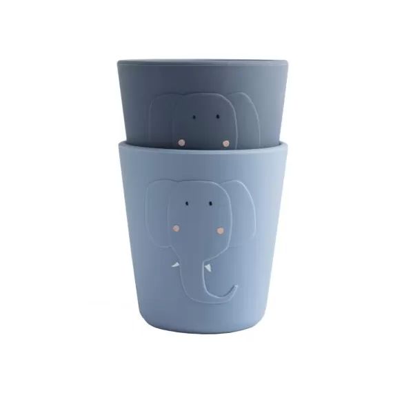 Lot de 2 gobelets en silicone Mrs. Elephant