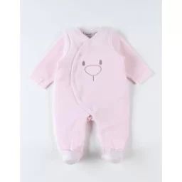 Pyjama dos-bien en velours rose